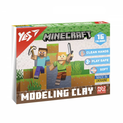 Пластилин Yes Minecraft 540674, 16 цветов 320 г