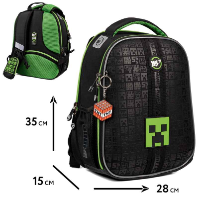 Рюкзак школьный каркасный Yes Minecraft H-100, 559558