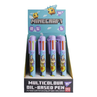 Ручка шариковая Yes Minecraft Spring 412268, 6 цветов