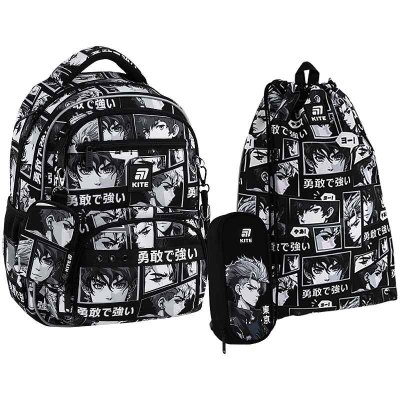 Шкільний набір Kite Anime Boy SET_K25-773M-4 (рюкзак, пенал, сумка)