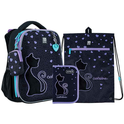 Школьный набор Kite Catsline SET_K24-531M-1 (рюкзак, пенал, сумка)