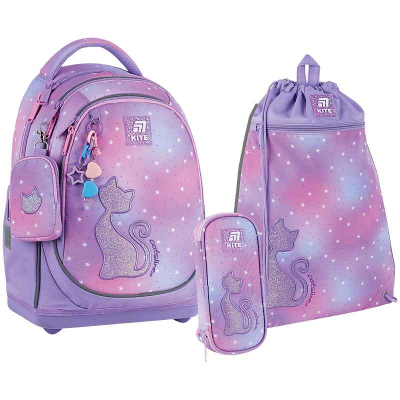 Школьный набор Kite Catsline SET_K25-724S-2 (рюкзак, пенал, сумка)