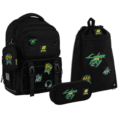 Шкільний набір Kite Cyber Game SET_K25-1022M-2 (рюкзак, пенал, сумка)