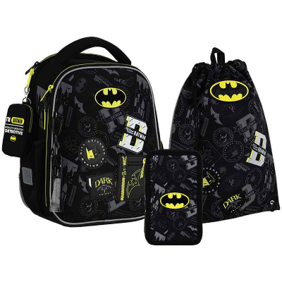 Шкільний набір Kite DC Batman SET_DC25-555S (рюкзак, пенал, сумка)