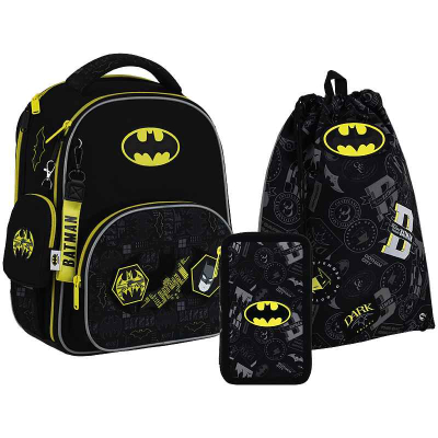 Школьный набор Kite DC Batman SET_DC25-556M (рюкзак, пенал, сумка)