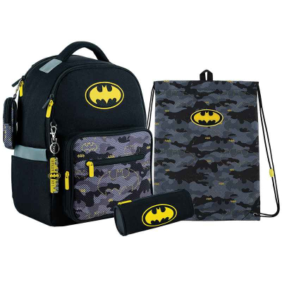Школьный набор Kite DC Comics Batman SET_DC24-770M (рюкзак, пенал, сумка)