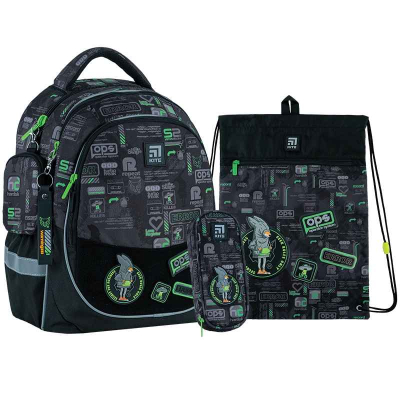 Школьный набор Kite Fox Rules SET_K24-700M-4 (рюкзак, пенал, сумка)