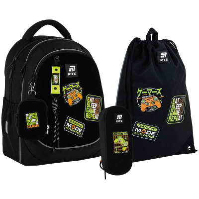 Шкільний набір Kite Gaming Mode SET_K25-700M-5 (рюкзак, пенал, сумка)