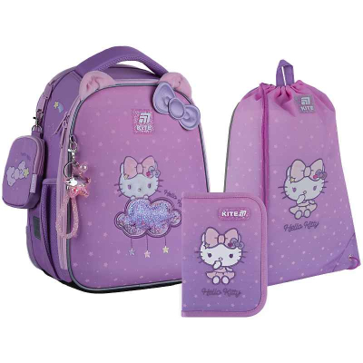 Школьный набор Kite Hello Kitty SET_HK25-555S (рюкзак, пенал, сумка)
