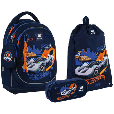 Школьный набор Kite Hot Wheels SET_HW25-724S (рюкзак, пенал, сумка)