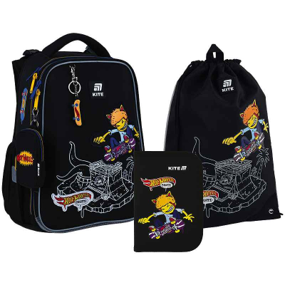 Школьный набор Kite Hot Wheels Skate SET_HW25-531M (рюкзак, пенал, сумка)