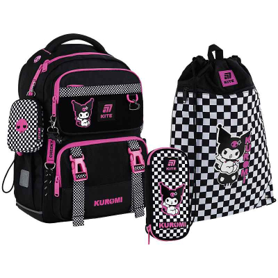 Шкільний набір Kite Kuromi SET_HK25-1022M (рюкзак, пенал, сумка)
