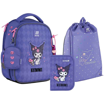 Школьный набор Kite Kuromi SET_HK25-555S-2 (рюкзак, пенал, сумка)