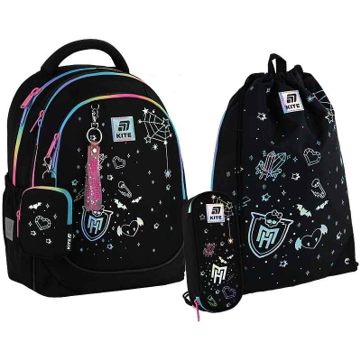 Шкільний набір Kite Monster High SET_MH25-700M  (рюкзак, пенал, сумка)