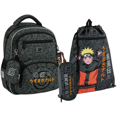 Шкільний набір Kite Naruto Shippuden SET_NR25-773M (рюкзак, пенал, сумка)
