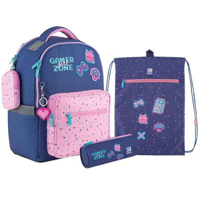 Шкільний набір Kite Pixel Love SET_K24-770M-1 (рюкзак, пенал, сумка)
