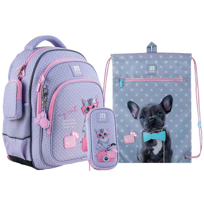 Школьный набор Kite Studio Pets SET_SP24-763S (рюкзак, пенал, сумка)