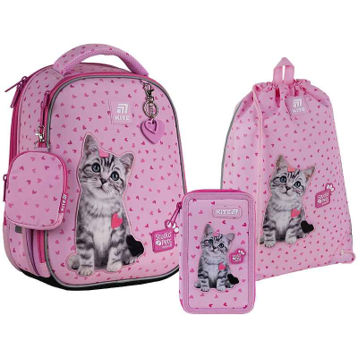 Школьный набор Kite Studio Pets SET_SP25-555S-1 (рюкзак, пенал, сумка)