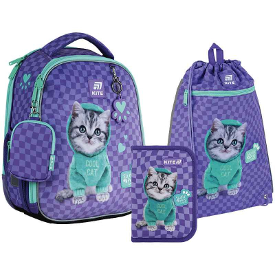 Шкільний набір Kite Studio Pets SET_SP25-555S-2 (рюкзак, пенал, сумка)