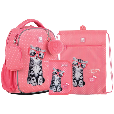 Шкільний набір Kite Studio Pets SET_SP24-555S-2 (рюкзак, пенал, сумка)