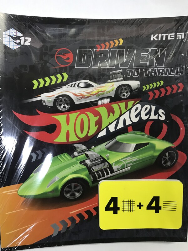 Набір зошитів шкільних Kite Hot Wheels HW21-232 + HW21-234 12арк, 8шт