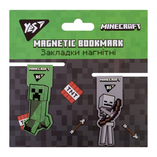 Закладки магнитные YES Minecraft 707828, 2шт