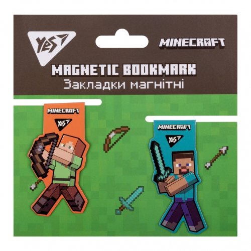 Закладки магнитные YES Minecraft 707827, 2шт