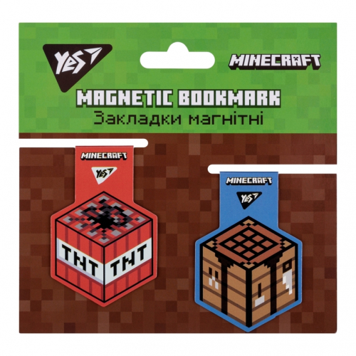 Закладки магнітні YES Minecraft 707829, 2шт