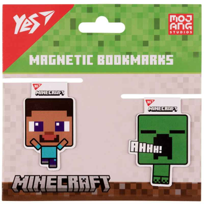Закладки магнитные Yes Minecraft Creeper 708101, 2шт