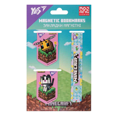 Закладки магнітні Yes Minecraft.Spring 708343, 3 шт