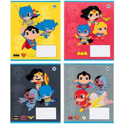 Зошит шкільний Kite DC Comics DC25-235, 12 аркушів, коса лінія