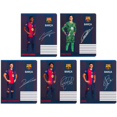 Тетрадь школьная Kite FC Barcelona BC25-236, 18 листов, клетка