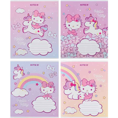 Тетрадь школьная Kite Hello Kitty HK24-235-1, 12 листов, в косую линию