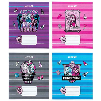 Зошит шкільний Kite Monster High MH25-235, 12 аркушів, коса лінія