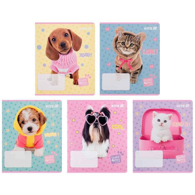 Зошит шкільний Kite Studio Pets SP25-234, 12 аркушів, лінія