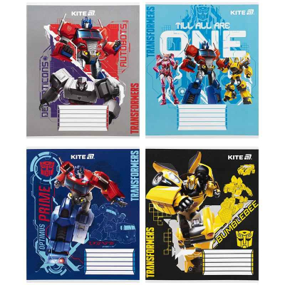 Зошит шкільний Kite Transformers TF25-235, 12 аркушів, коса лінія