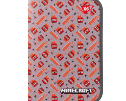 Папка факультативная пластиковая на молнии Yes Minecraft TNT 492221, A4 с карманом