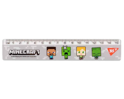 Лінійка Yes Minecraft 370653, 15 см сіра